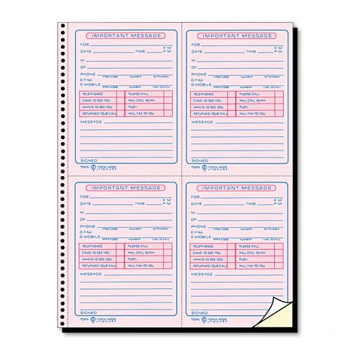 TOPS Message Forms 5 12 x 3 78 400 Set Book