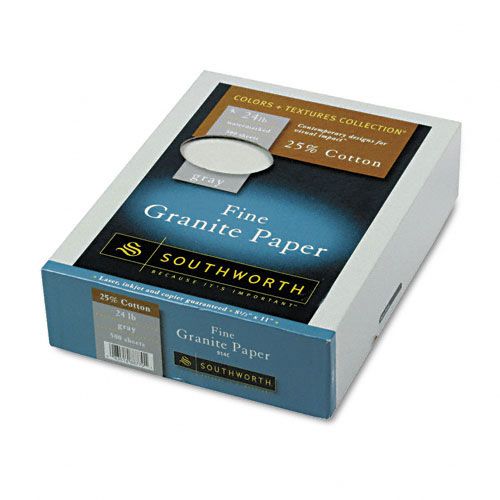 Southworth 24 lb Fine Granite Paper Letter Gray 500Box