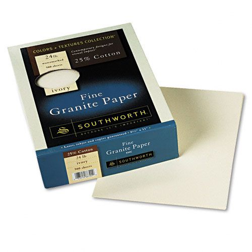 Southworth 24 lb Fine Granite Paper Letter Ivory 500Box