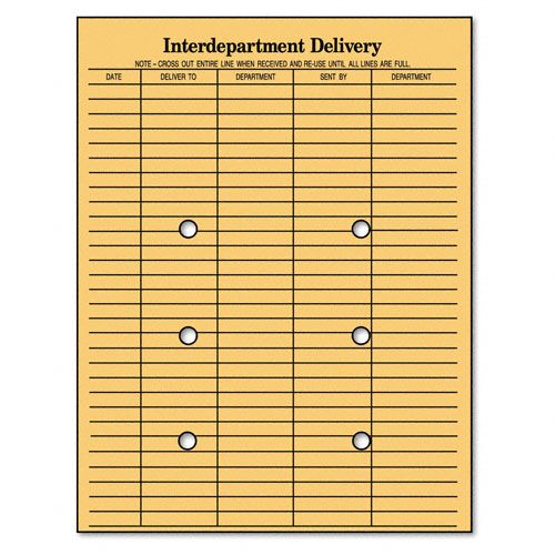Columbian Kraft String Button Envelopes 10 x 13 Brown
