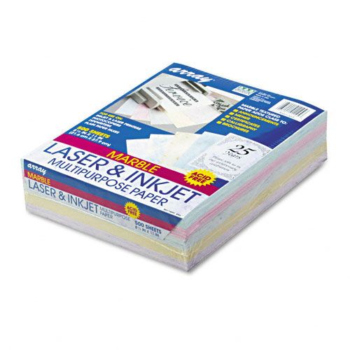 Pacon Array Colored Bond Paper Marble Pastels 24lb