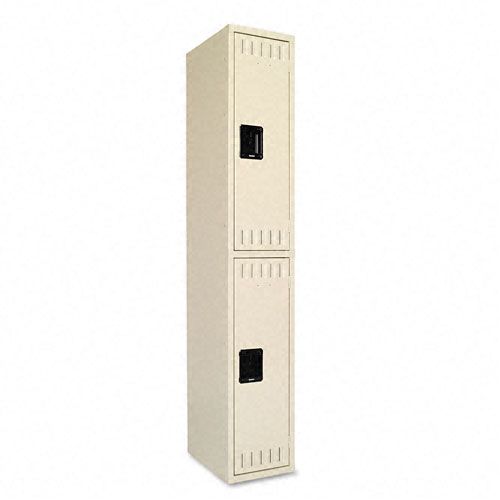 Tennsco Sand Double Tier Locker Two Locker Unit 12x18x72