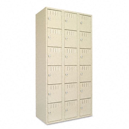 Tennsco Triple Stack Box Locker 36 x 18 x 72 Sand