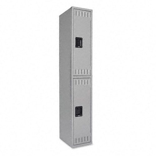 Tennsco Two Tier Two Unit Locker 12 x 18 x 72 Med Gray