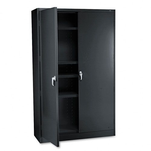 Tennsco Jumbo Steel Storage Cabinets 48 x 18 x 78 Black