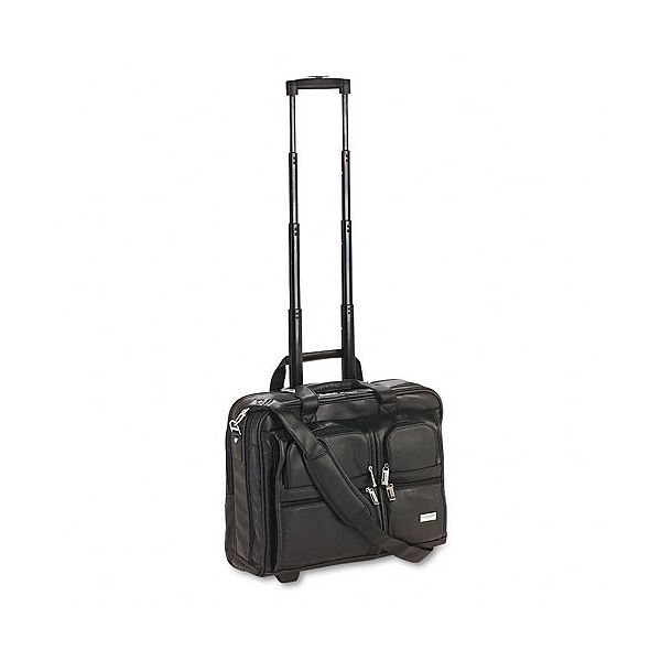 Solo Us Luggage Rolling Leather Laptop Case