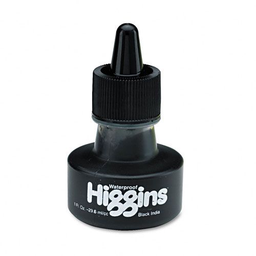 Higgins Waterproof India Ink for Art/Technical Pens, 1-oz