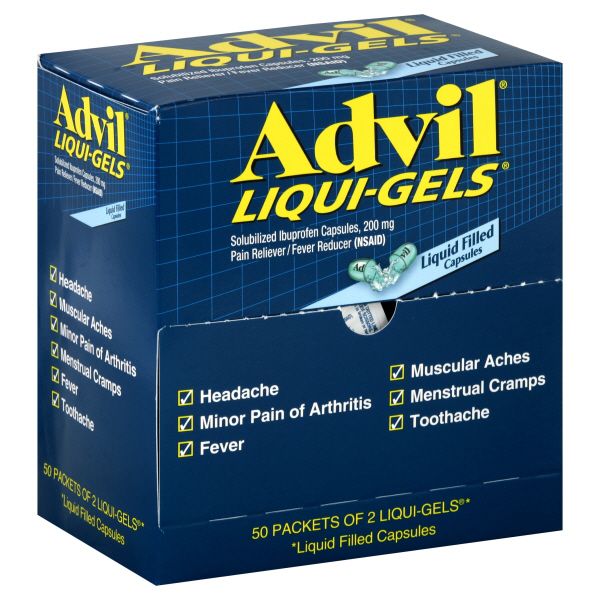 Advil(R) Liqui-Gels 2 Per Packet Box Of 50 Packets