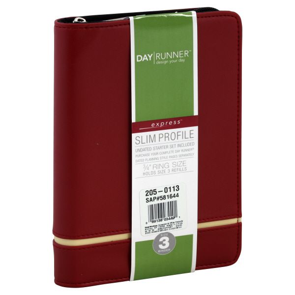 Day Runner Express Planner, Size 3, 3/4 Inch Ring Size, 1 planner