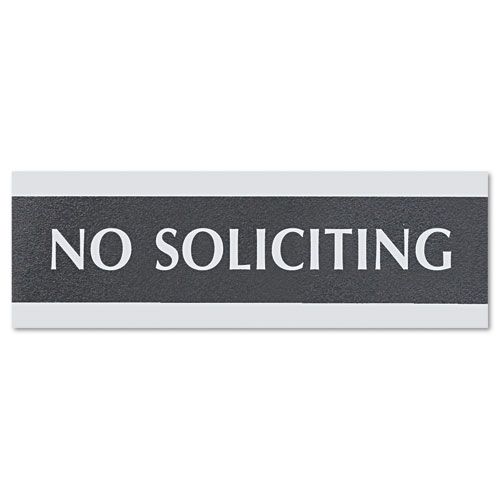 U S Stamp Sign Century Series No Soliciting Sign 8w12d2h