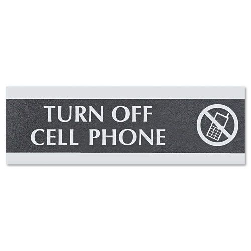 U S Stamp Sign Century Series Cell Phones Must Be Turned Off