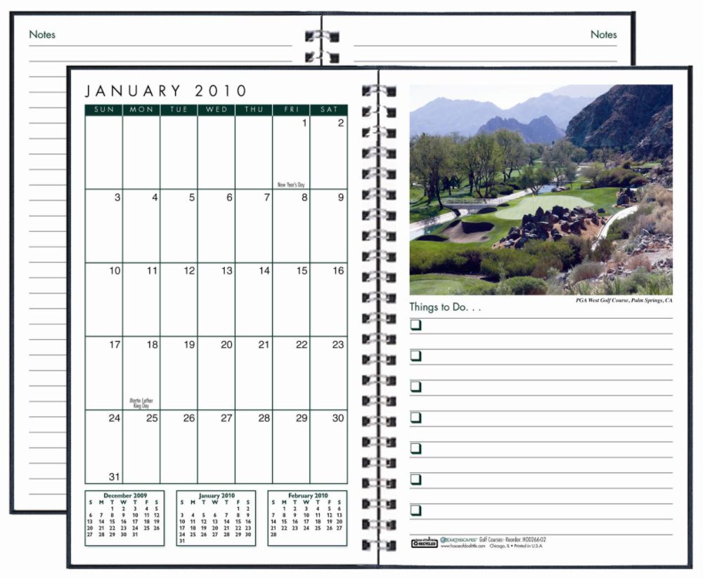 House of Doolittle Monthly Pocket Size Golf Course Appt. Planner