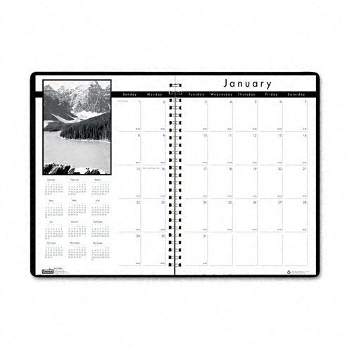 House of Doolittle Black-on-White Photo Monthly Planner