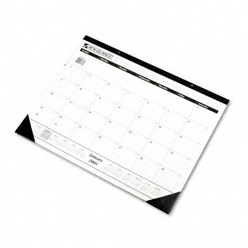 AT A GLANCE One Color Monthly Desk PadWall Calendar