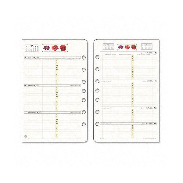 Organizers & Planners" Day-timer Garden Path Dated 2-page-per-week Organizer Refill DTM134931001