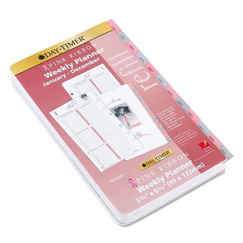 Day Timer Pink Ribbon Two Page per Week Organizer Refill