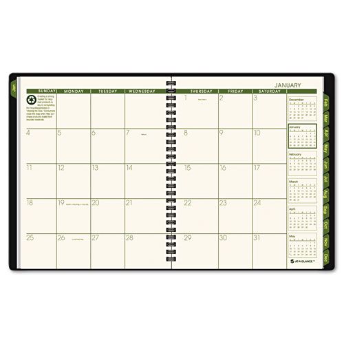 AT-A-GLANCE Recycled Classic Monthly Large Desk Planner