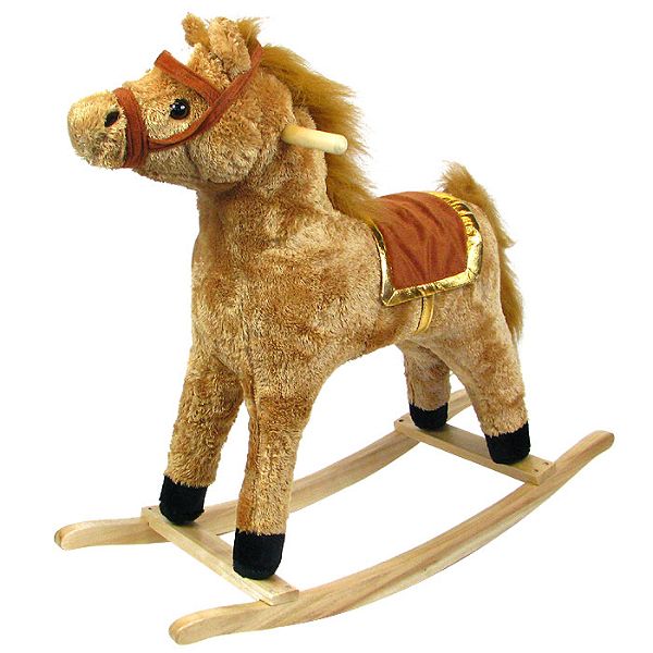 Happy Trails Horse Plush Rocking Horse - Wooden Rocker Best Price