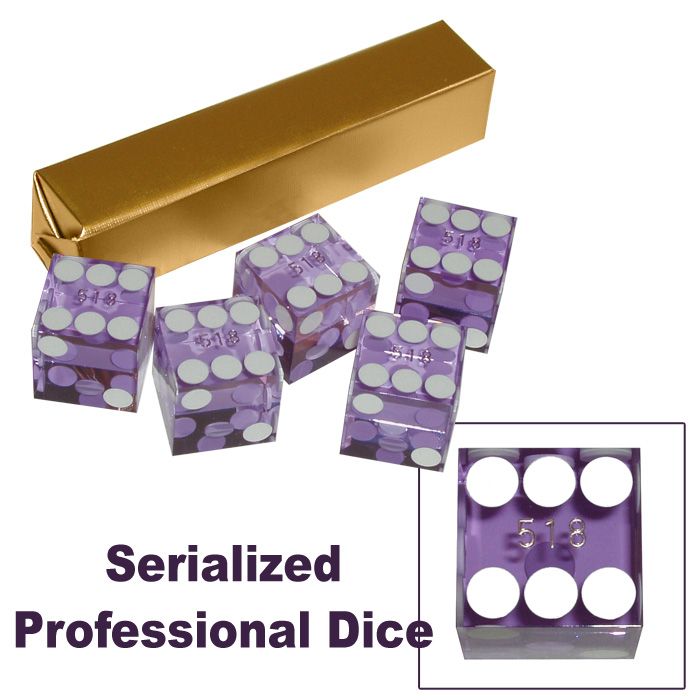Trademark Poker 19mm A Grade Serialized Set of Casino Dice-Purple at Kmart.com