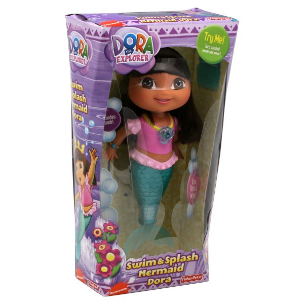 Swim & Splash Mermaid, Dora the Explorer, 1 toy Children's Toys