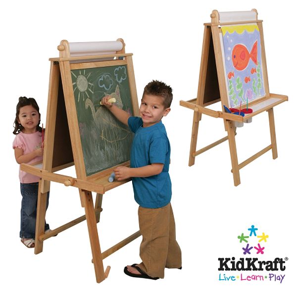 Kidkraft Deluxe Wood Easel In Nautral 004V044978967000P Kidkraft 62005