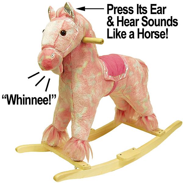 Happy Trails Pink Plush Rocking Pony With Sound Best Price