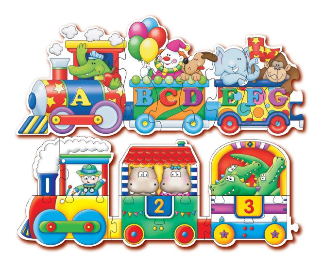 Learning Journey Puzzle Doubles Giant ABC & 123 Trains at Kmart.com