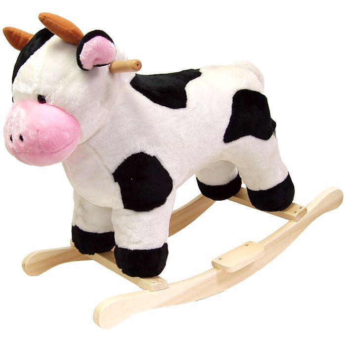 HAPPY TRAILS Cow Plush Rocking Animal 
