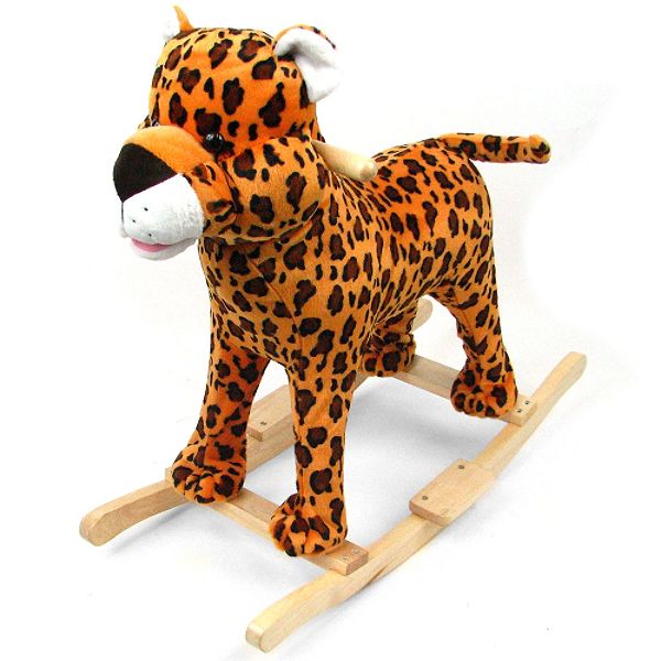 Happy Trails Plush Leopard Rocking Animal
