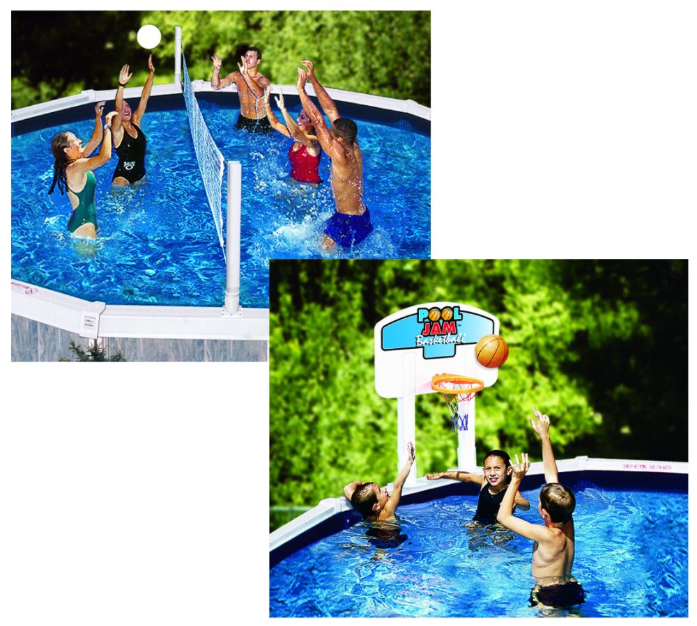 Challenger POOL JAM VOLLEYBALL BASKETBALL COMBO GAME FOR ABOVE GROUND POOLS at Kmart.com