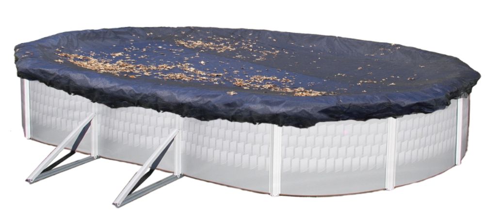 Arctic Armor 18  x 34  Oval Leaf Net Above Ground Pool Cover - FREE