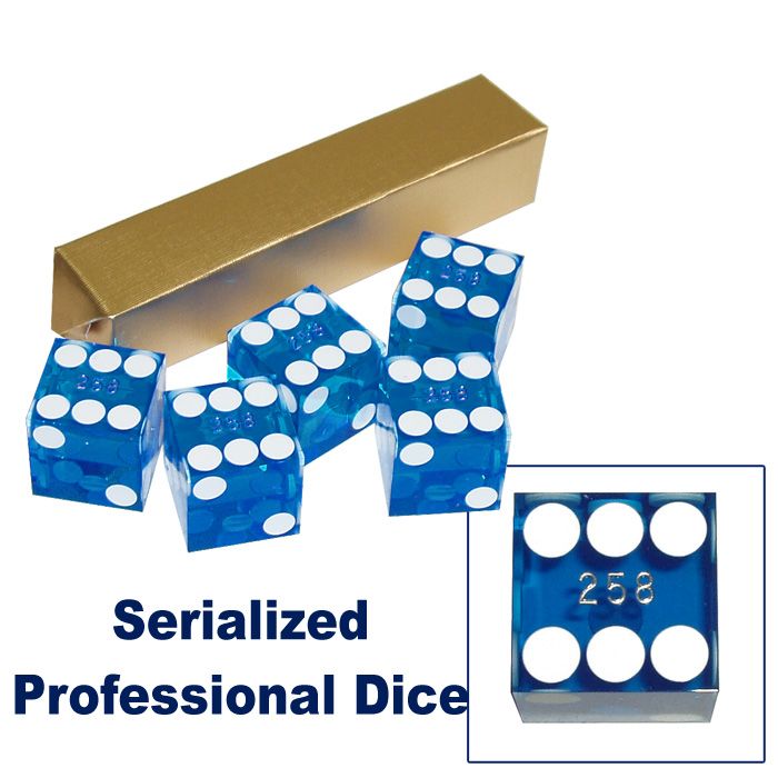 Trademark Poker 19mm A Grade Serialized Set of Casino Dice-Blue at Kmart.com