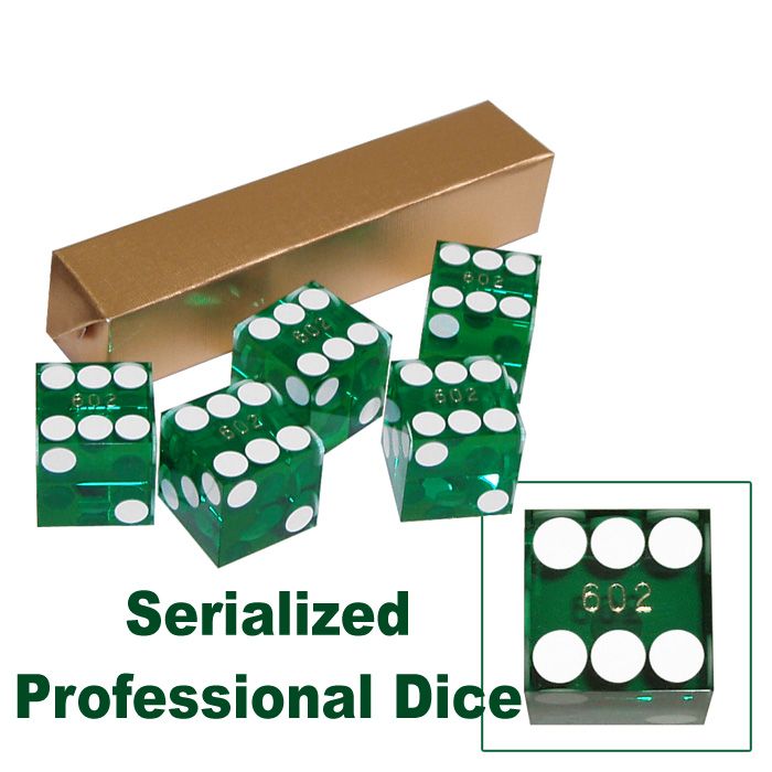 Trademark Poker 19mm A Grade Serialized Set of Casino Dice-Green at Kmart.com