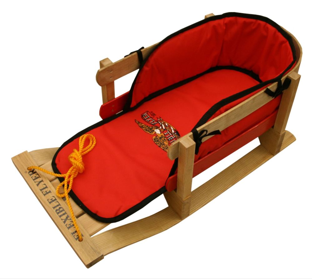 Flexible Flyer Wood Child Sled with Pad Children's Toys