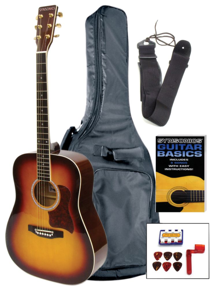 SYNSONICS DREADNOUGHT GUITAR OUTFIT - SUNBURST at Kmart.com