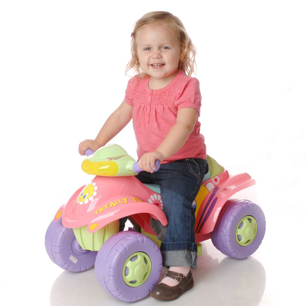 New Star Tweety 4x4 Power ATV 6 Volt Ride on-Pink Children's Toys