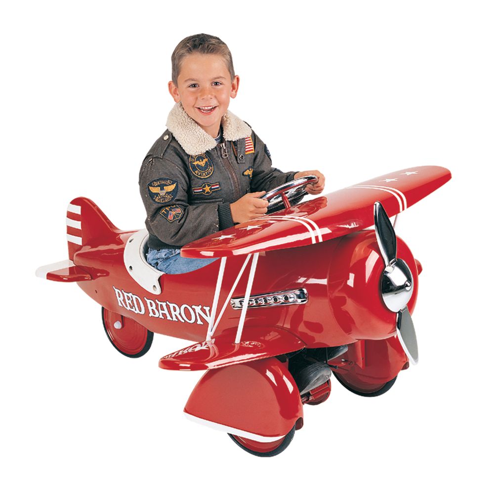 Air Flow Red Baron Pedal Plane Children's Toys