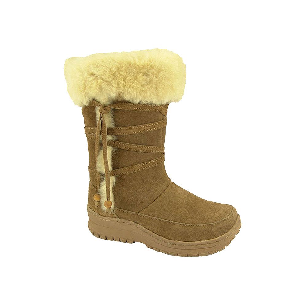 Bearpaw Women's Snow Boot Norda Leather - Tan
