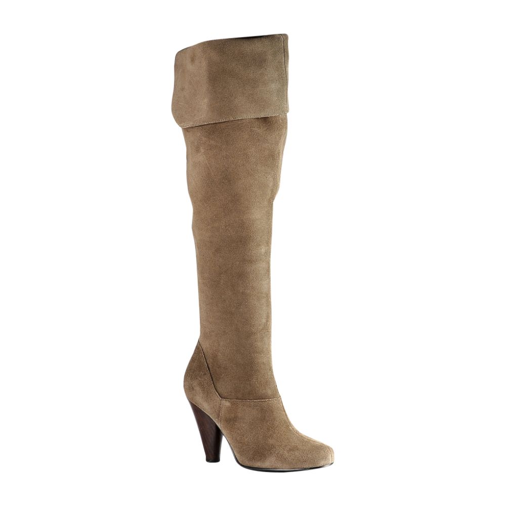 Restricted Footwear Women's Leather Boots Vamp Cuffed - Taupe