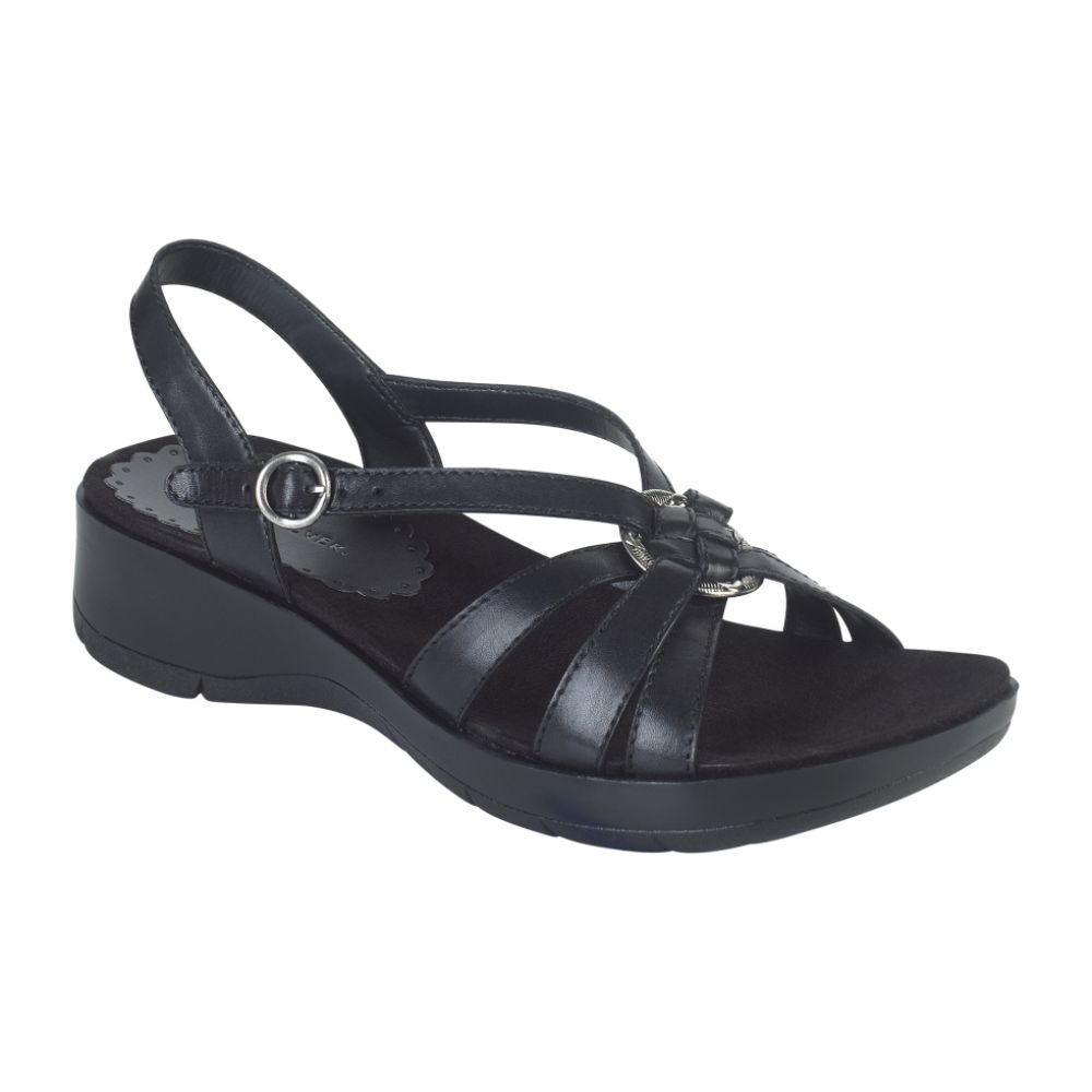 Wear Ever Women's Karina Leather Sandal - Black at Sears.com