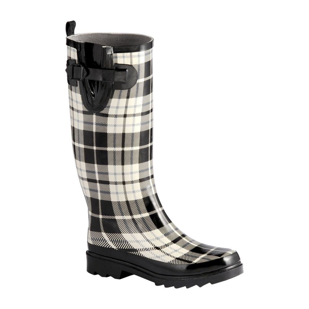 Intrigue Women's Rain Boot Tartan - Black at Sears.com