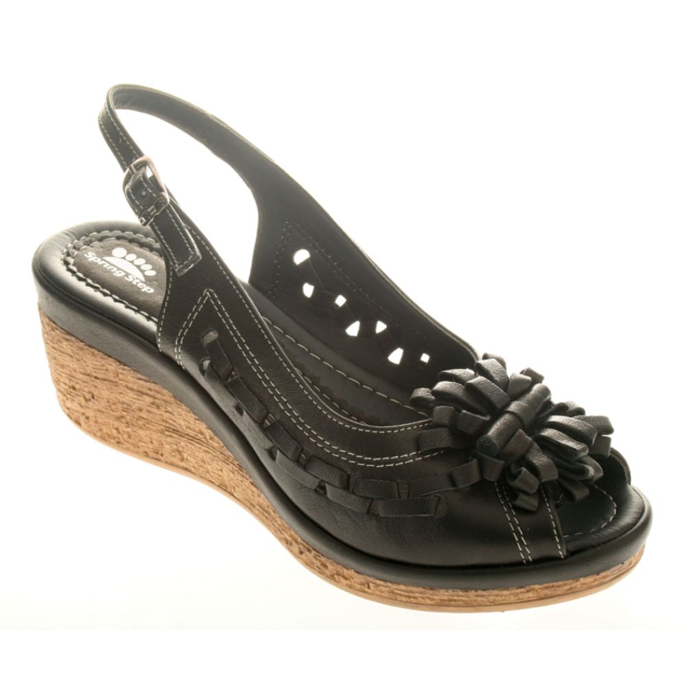 Spring Step Womens Lolita-B Slingback-Black