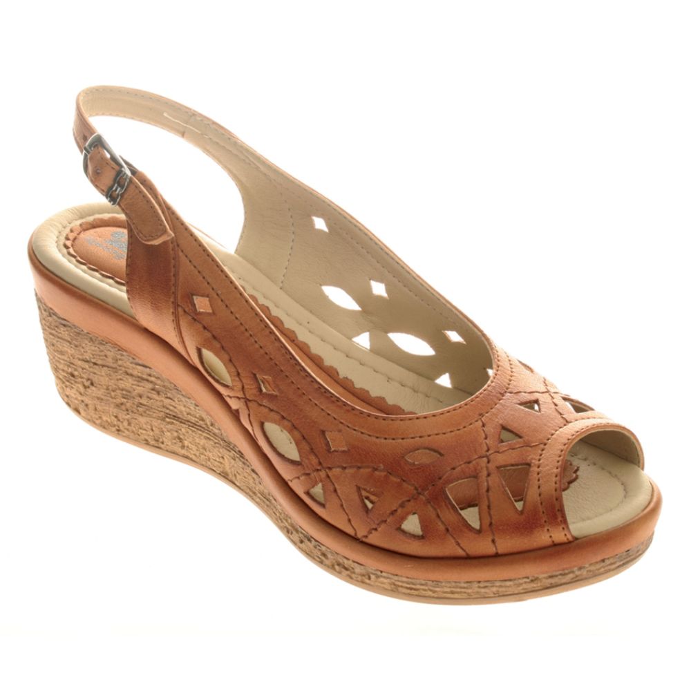 Spring Step Womens Breezy-Mbr Slingback-Medium Brown