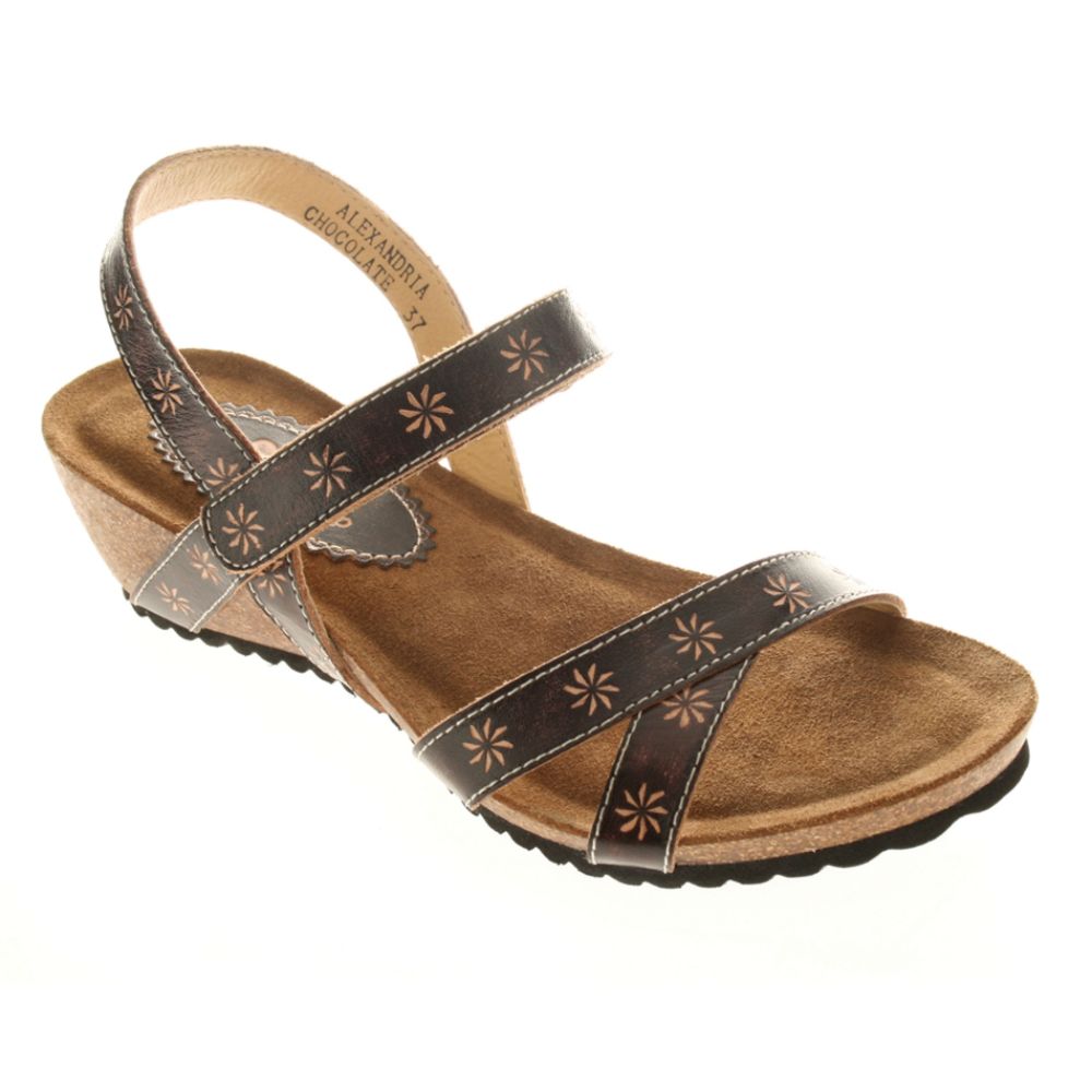 Spring Step Womens Alexandria-Br Slingback-Dark Brown