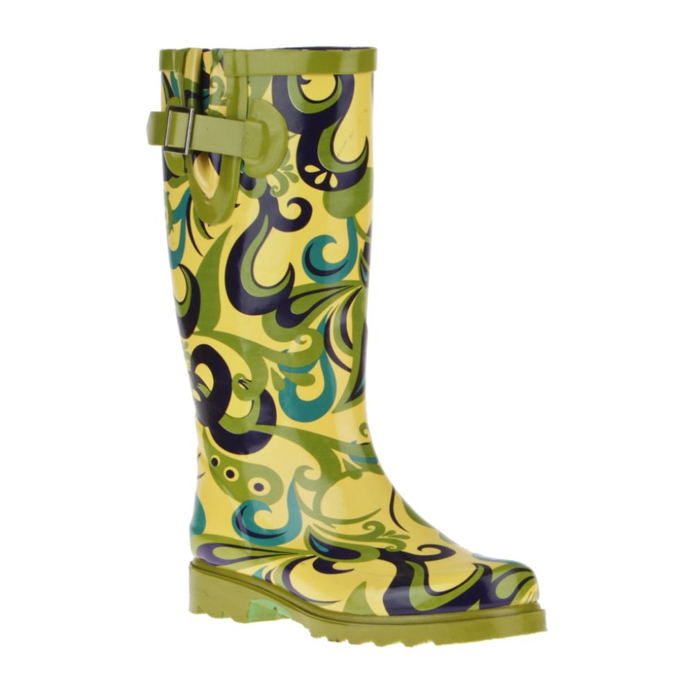 Western Chief Women's Rain Boot Retro Paisley - Green