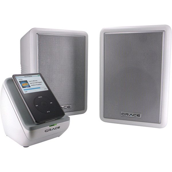 Grace Digital Audio Schooner Wireless Weatherproof Accessory Speakers For iPod