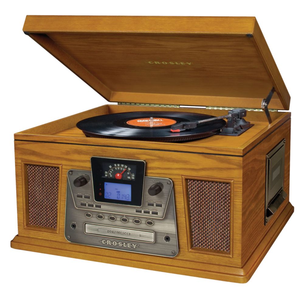 Crosley Radio - Performer CD & Cassette Recorder - Oak