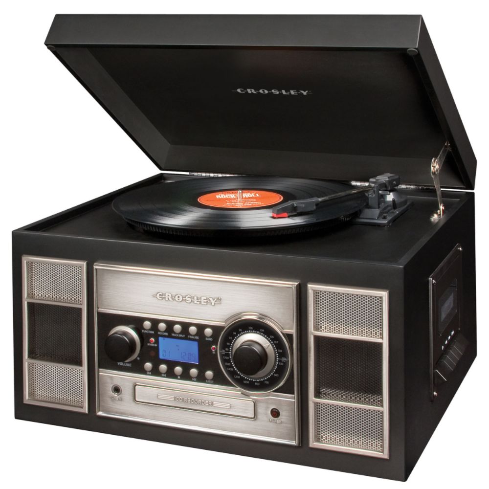 Crosley Radio - Memory Master II CD & Cassette Recorder - Black