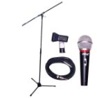 Microphone & Tripod Stand with Extending Boom & Microphone Cable
