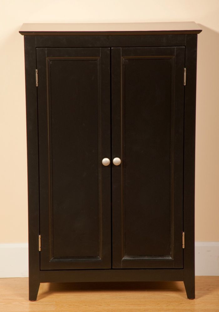 Premier RTA / Simple Connect 2 Door Media Storage Cabinet Black Finish / Simple Connect ™ (No Tools Required For Assembly) at Sears.com